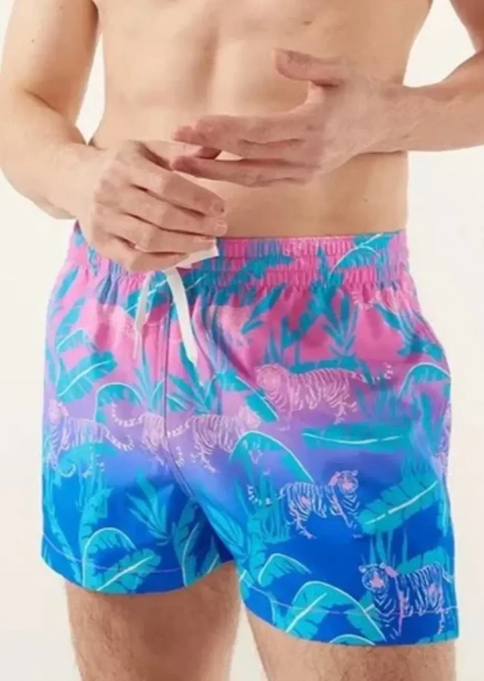Chubbies The Hydrofoils Classic Swim Trunks‎ Mens S Blue Pink 5.5